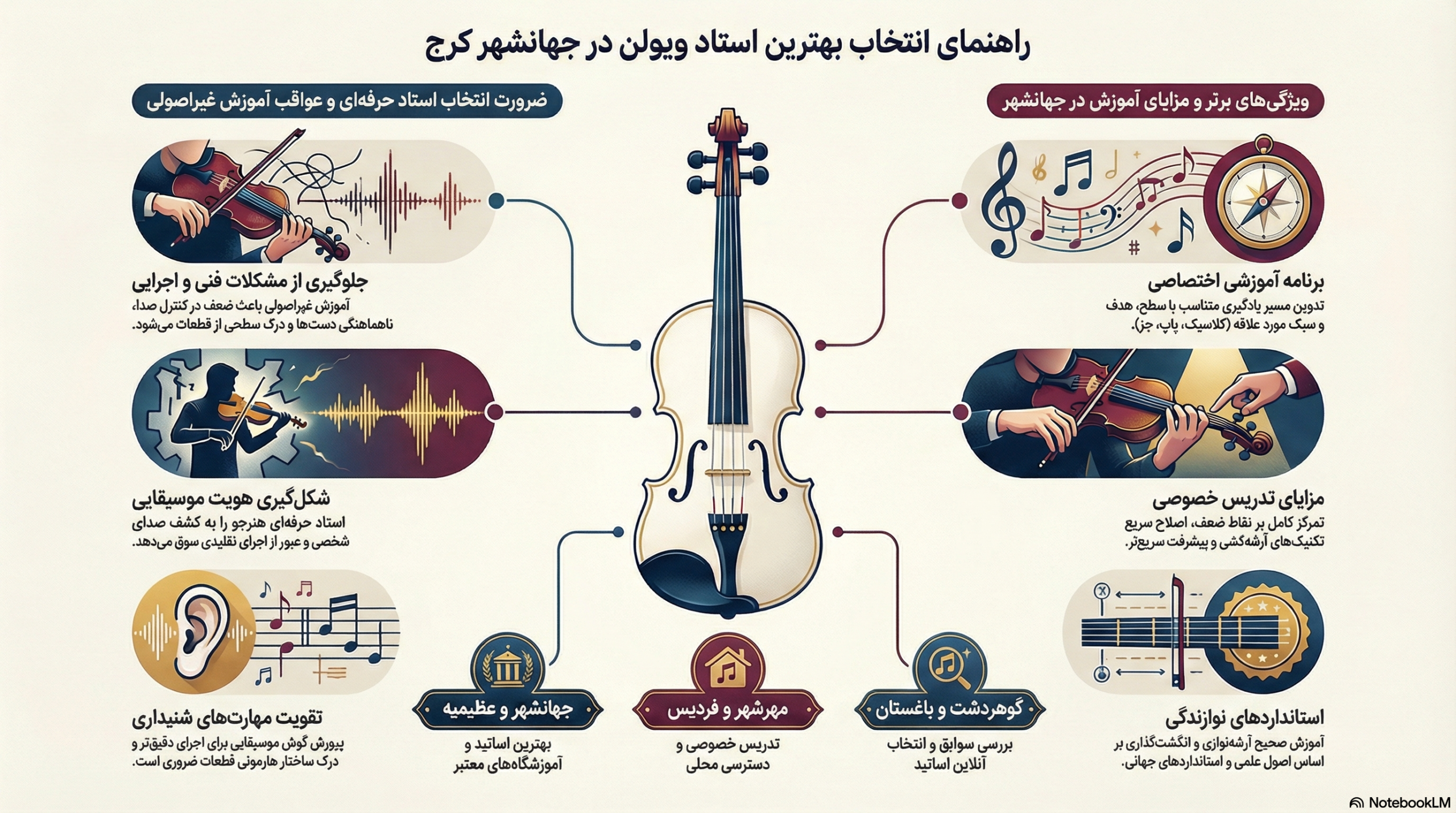 بهترین استاد ویولن در جهانشهر | آموزش اصولی و حرفه ای ویولن